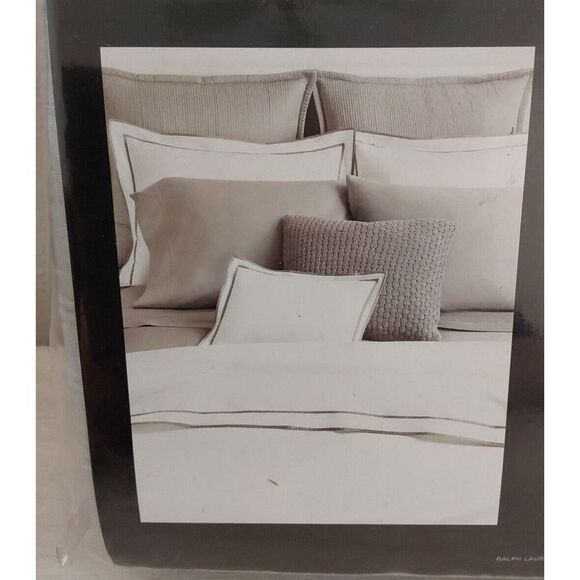 Ralph Lauren SPENCER METALASSE Cotton Blend SAGE King Pillow Sham 20"x 36" $135 - Picture 10 of 11